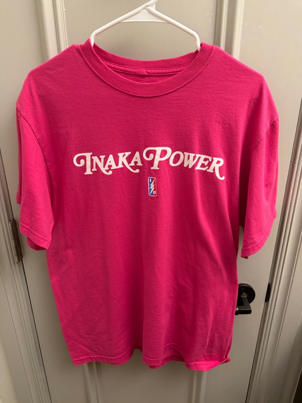Inaka Power Men’s Short-Sleeve Tee - Bright Pink with White Logo